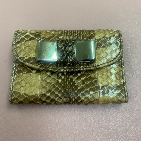 Chloe Handbags - CHLOE Authentic Vintage Python snake skin leather wallet - EUC